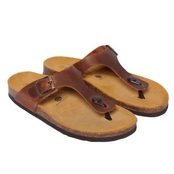 Plakton Women’s Bolero Leather Sandal - BROWN 39