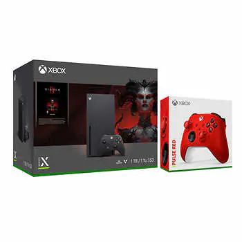 XBOX SERIES X DIABLO BUNDLE WITH EXTRA RED REMOTE