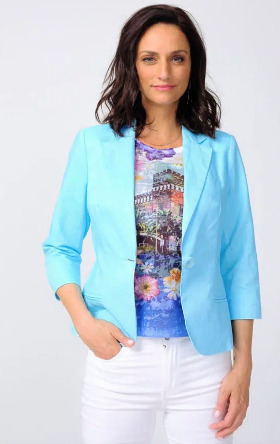 Aqua shorty blazer