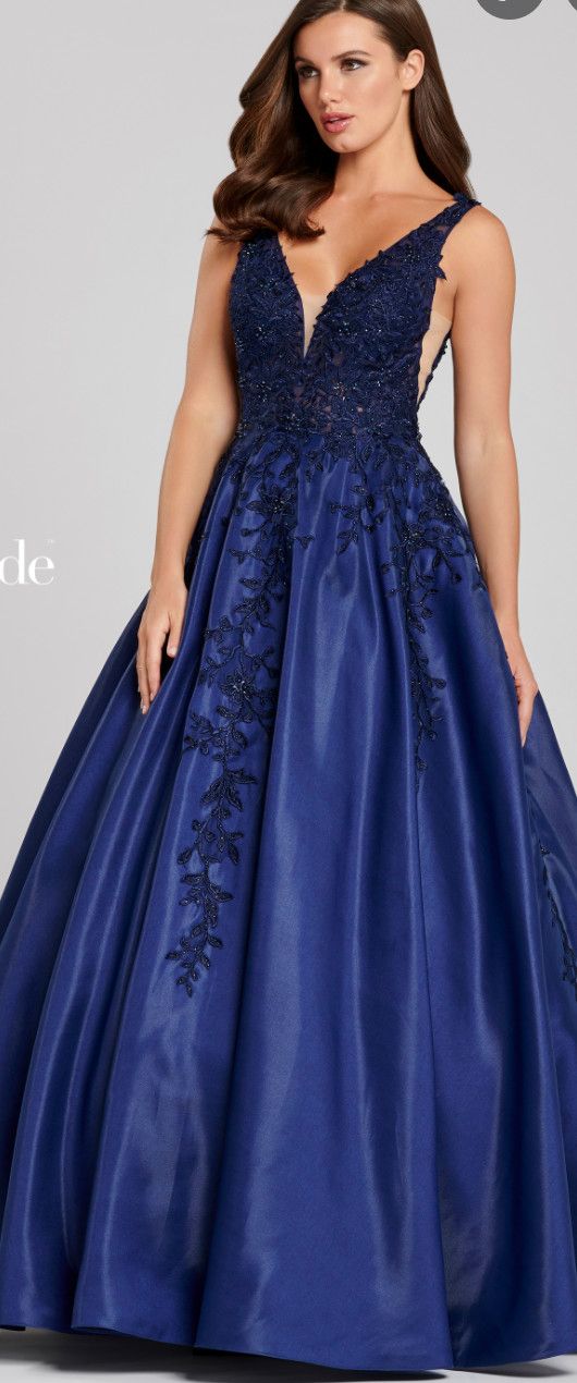 navy prom dress