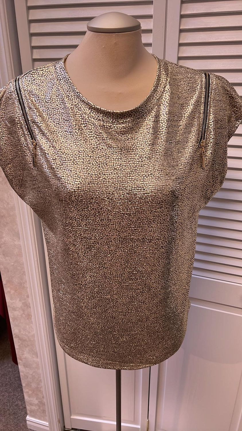 gold sparkle top
