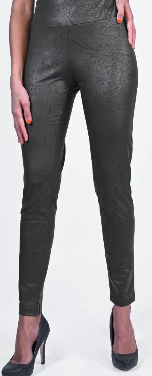 faux black leather legging