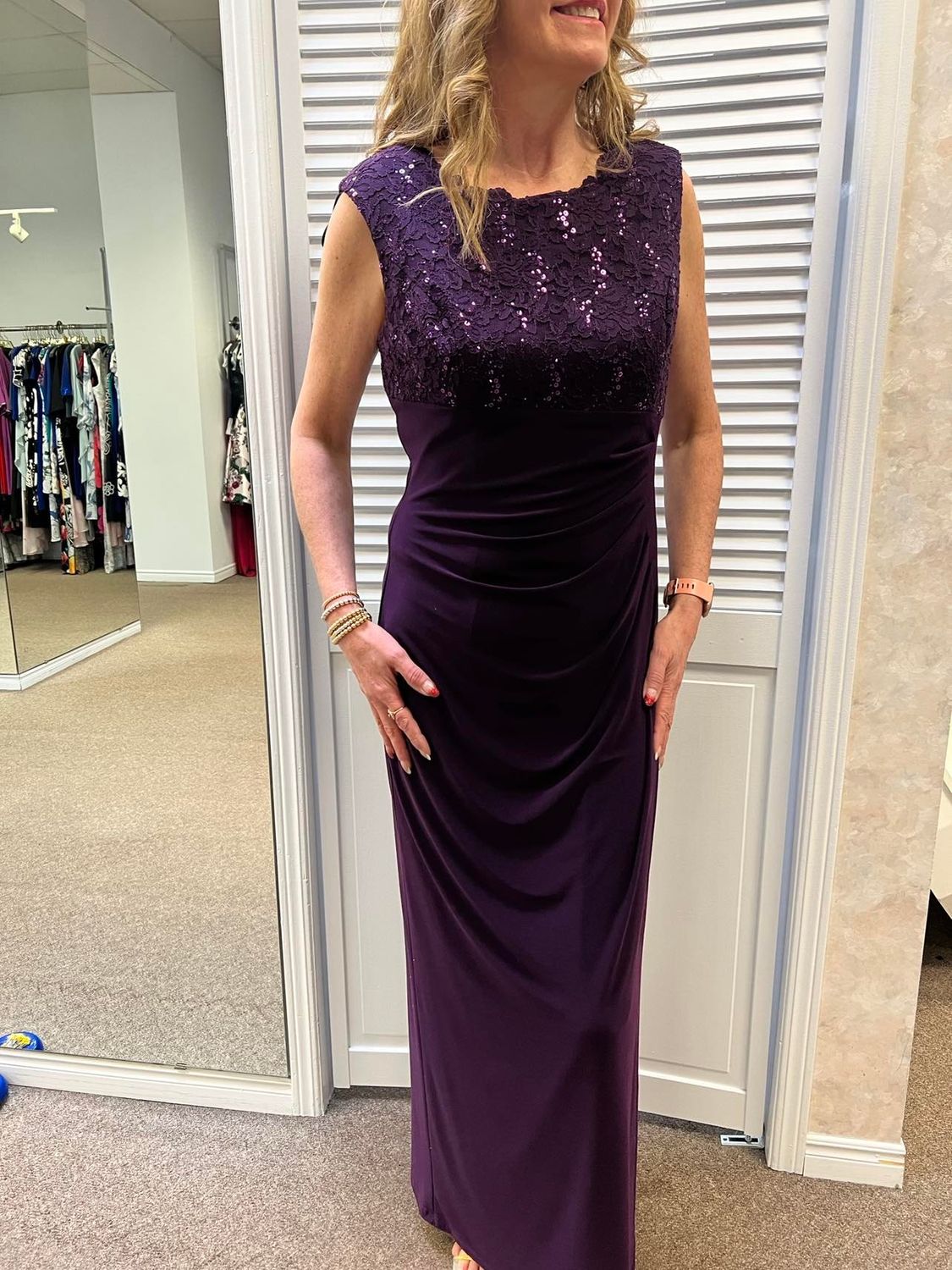 eggplant sleeveless dress