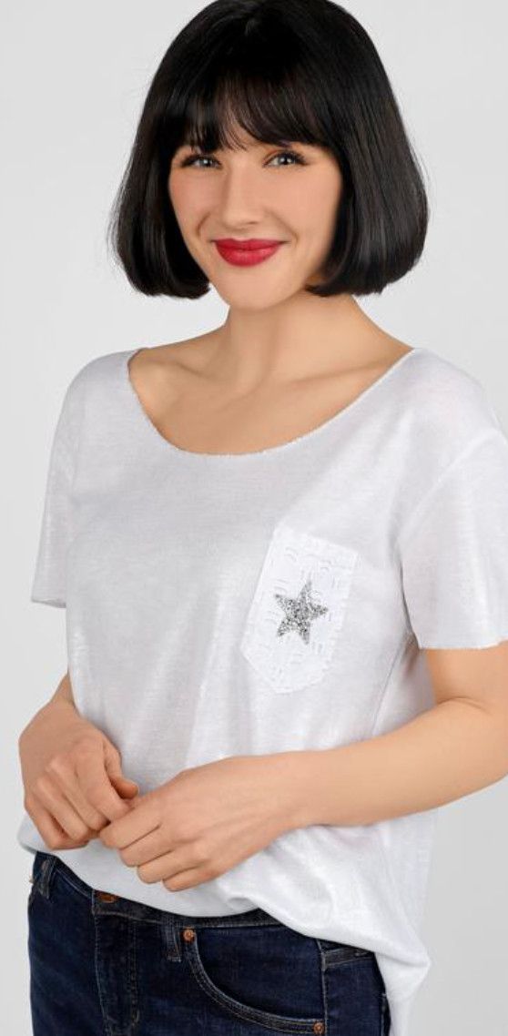 white t-shirt with star