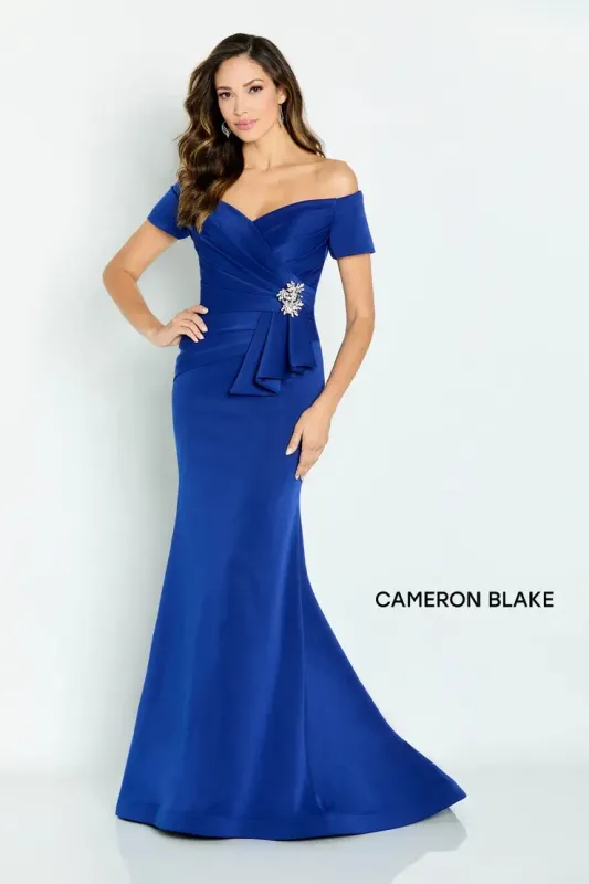 Trumpet off the shoulder gown 