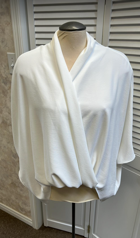 Oversized wrap blouse