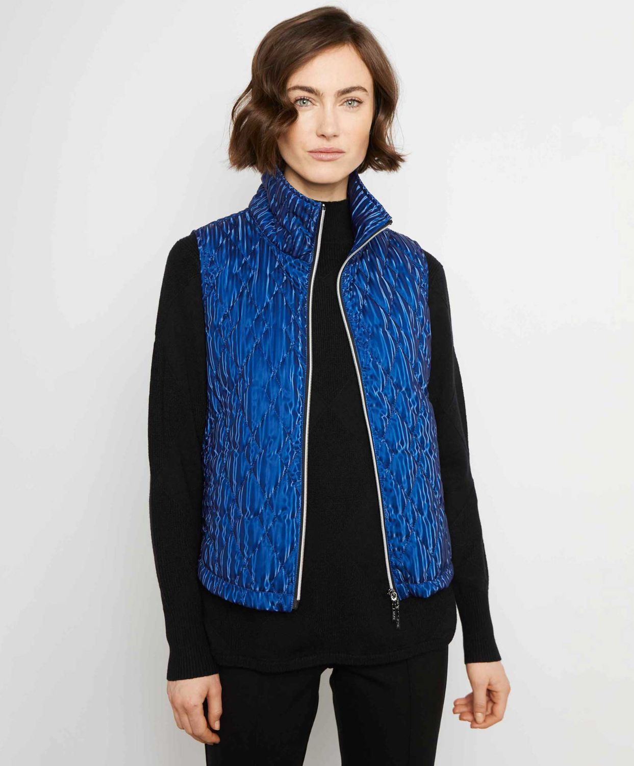 Sapphire short puffer vest 