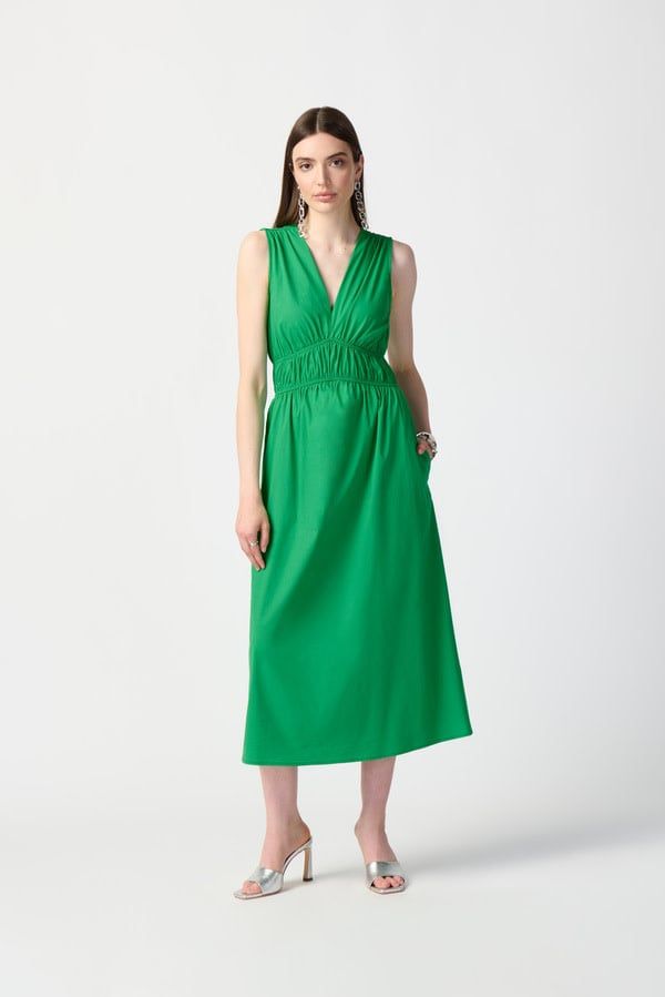 Gathered midi dress