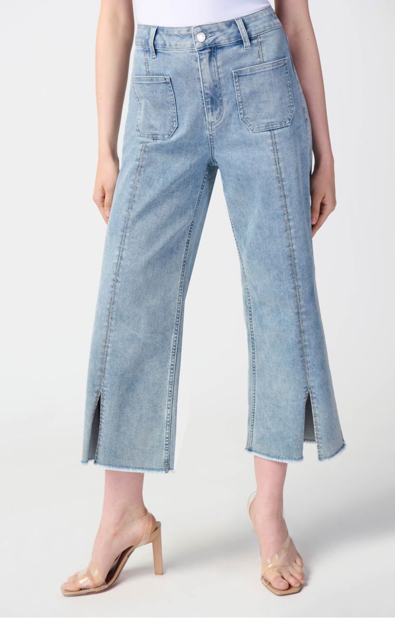Vintage blue crop wide leg jean 