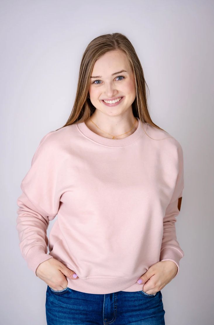 Erma cross front hem sweater 