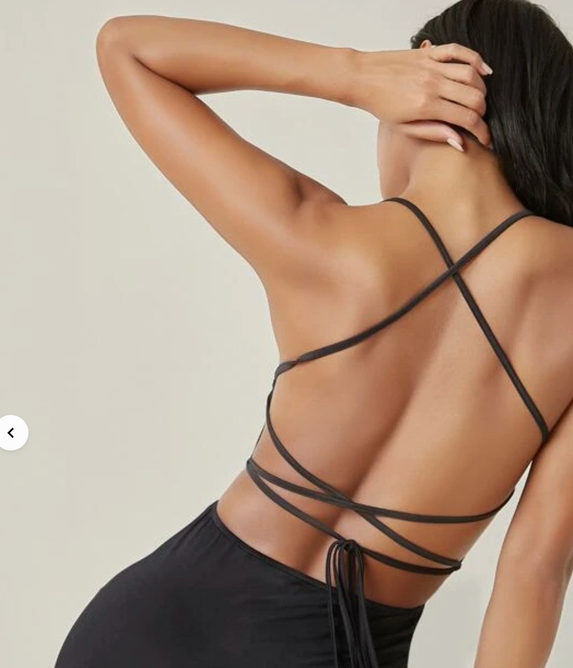 Sleek dress w/ criss-cross back
