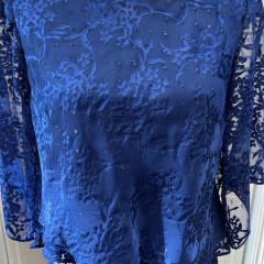 Triple tier print blouse