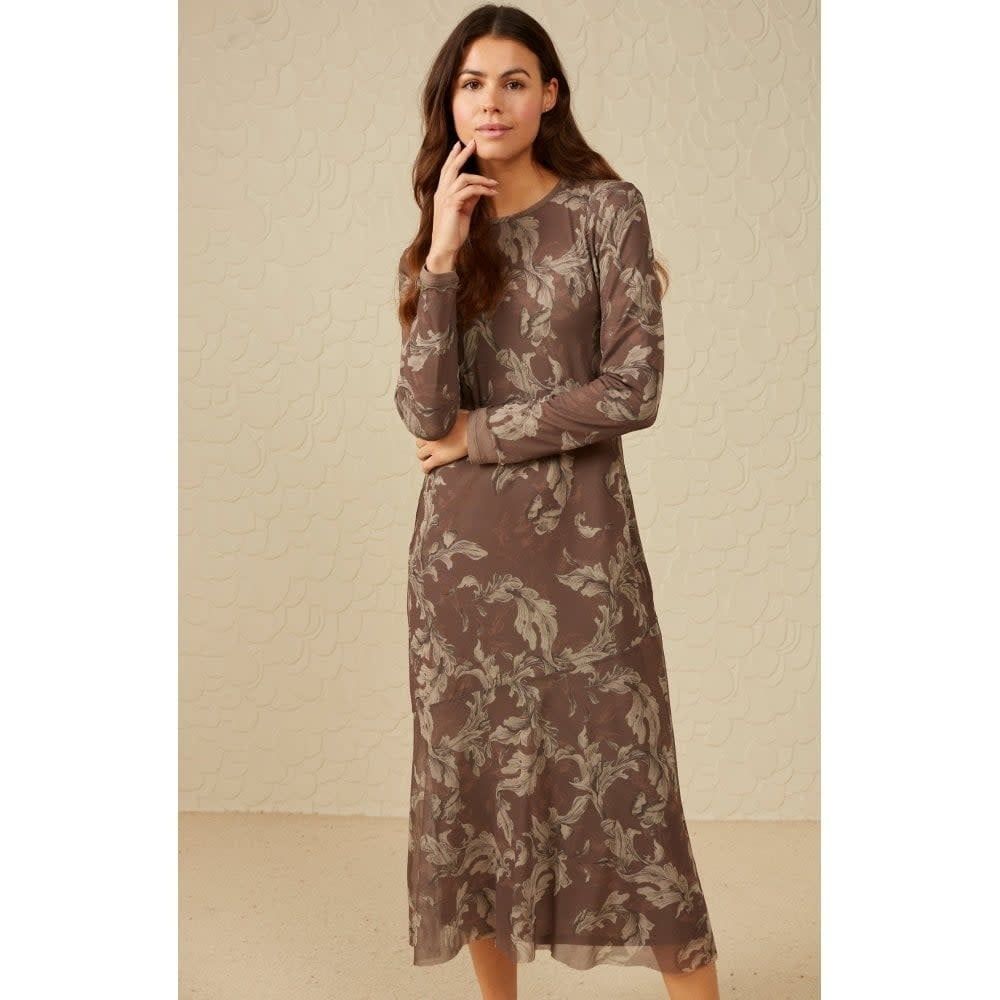 Printed mesh dress