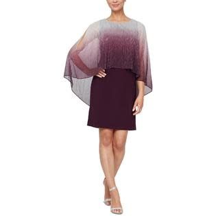 Metallic capelete dress