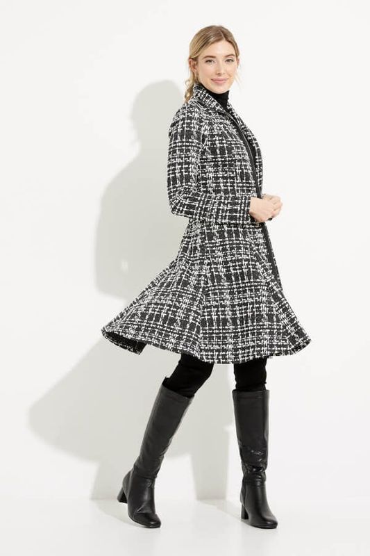 Flared checkered jacket dress
