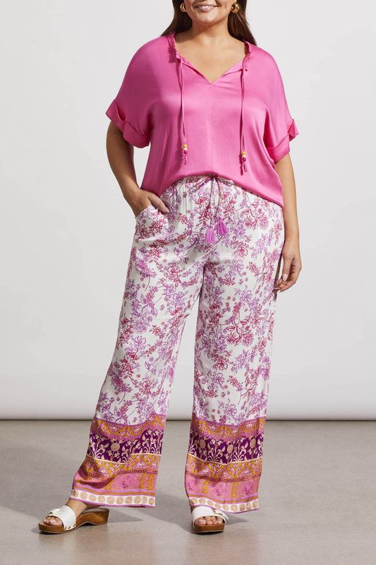 Drawstring print pant