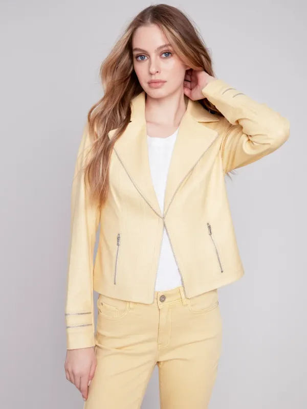Vintage faux moto jacket 