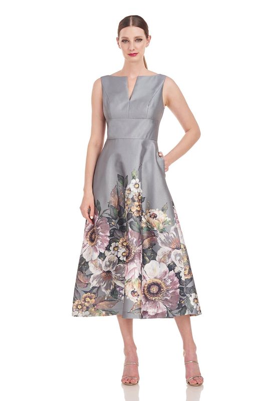 Bateau neck tea dress