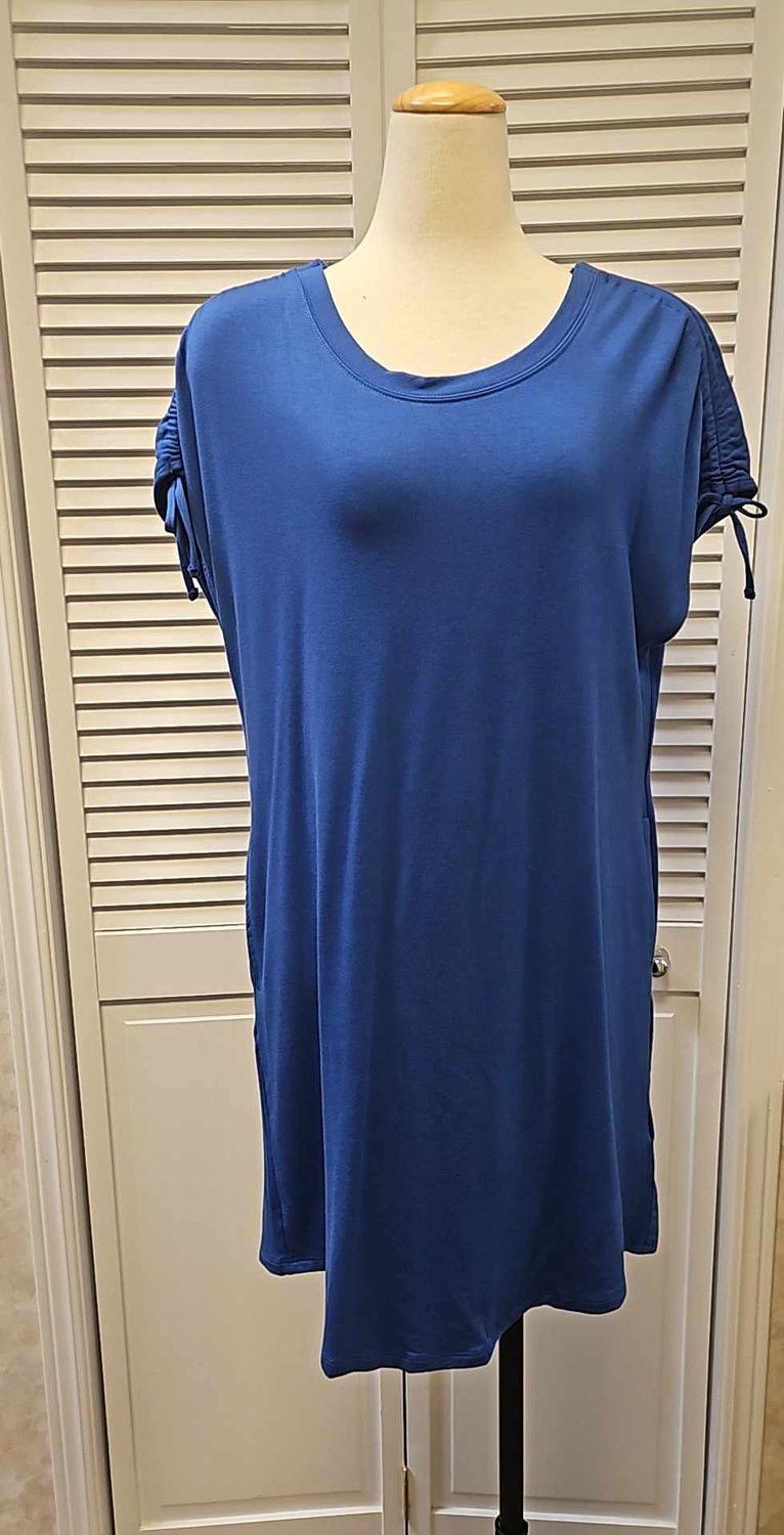 T-Shirt dress , Color: Sea Sapphire, Size: S