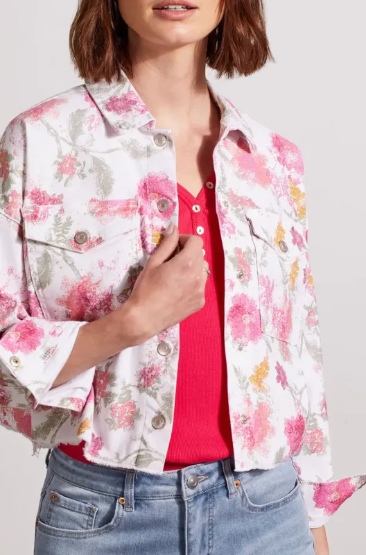 Floral crop jacket