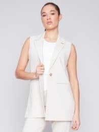 Tailored blazer vest 