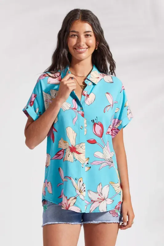 Cap sleeve button up top