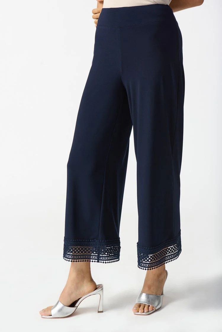 Lace cuff culotte, Color: Midnight Blue, Size: 10