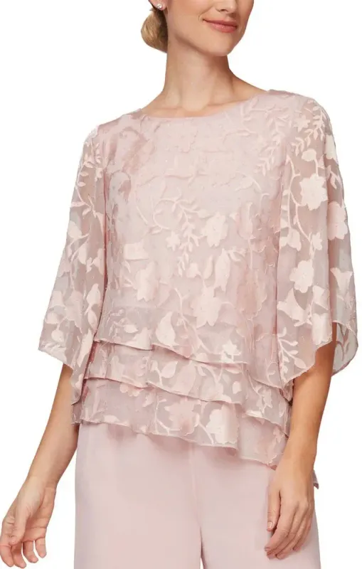 Chiffon triple tier blouse 