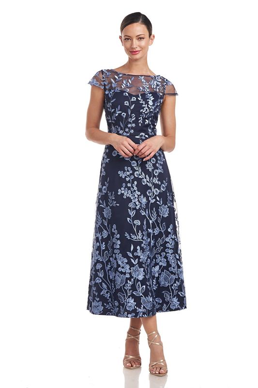 Cap sleeve soutache dress