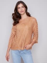 Crochet boat neck top