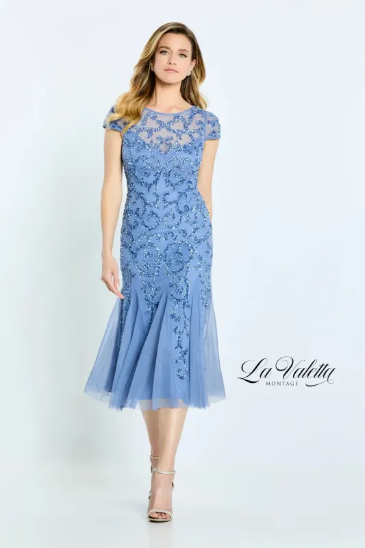 Beaded tulle fit and flare
