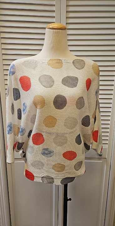 Circle print top, Color: Multi Mix, Size: O/S