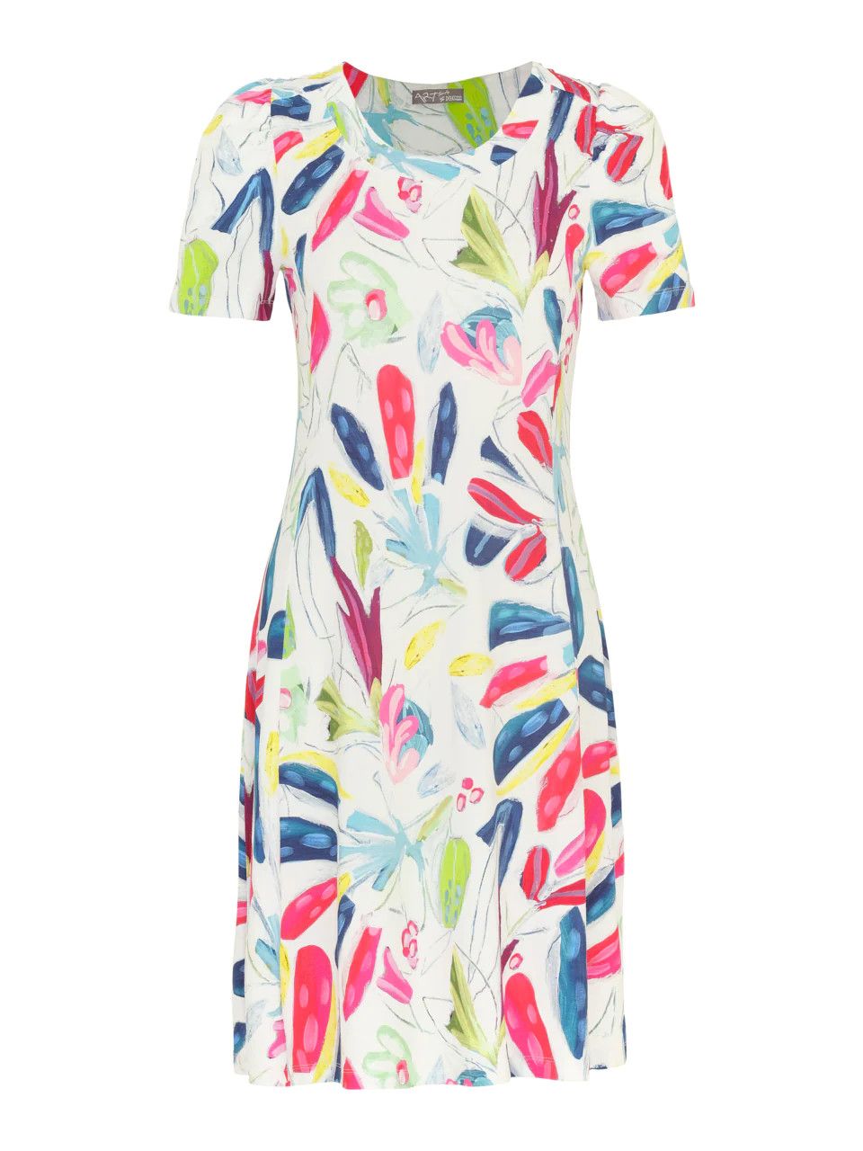T-shirt print dress, Color: Tropical Trace 11, Size: S