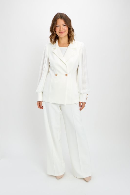 Puff sleeve notched collar blazer and pant