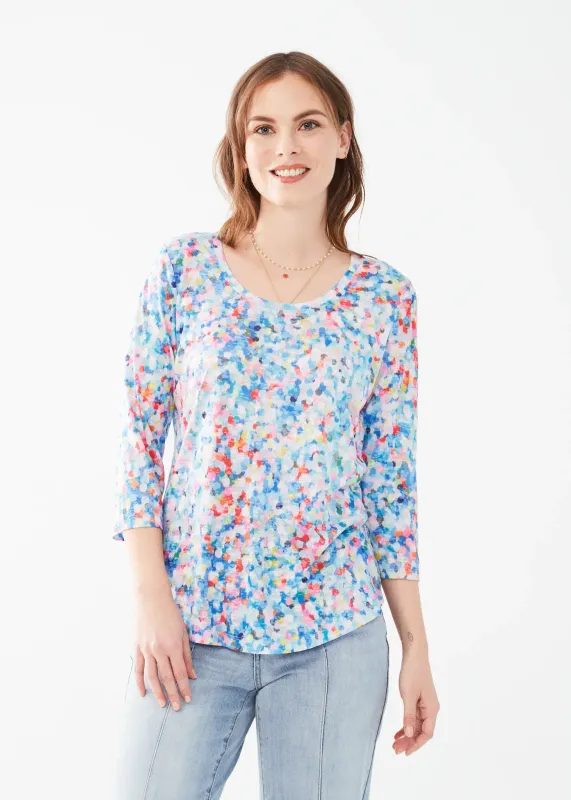 Dotty 3/4 sleeve top