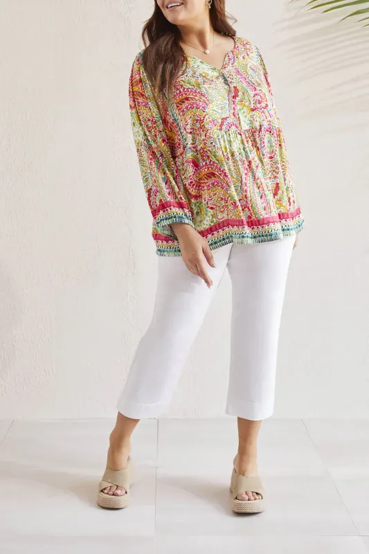 Floral peasant blouse 