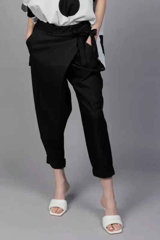 Cotton cross-over pant