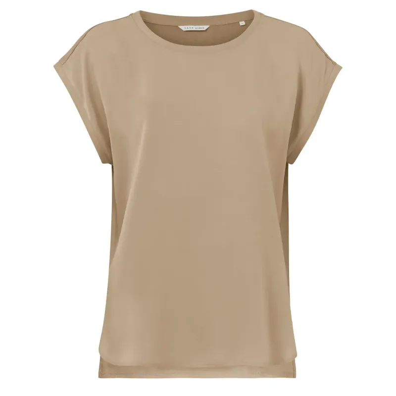 Cupro cap sleeve t-shirt 