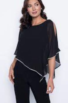 black sheer overlay top