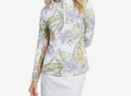 Mint leaf mock neck