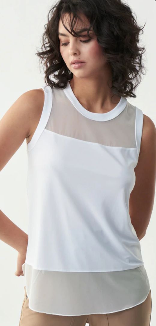 white mesh cami