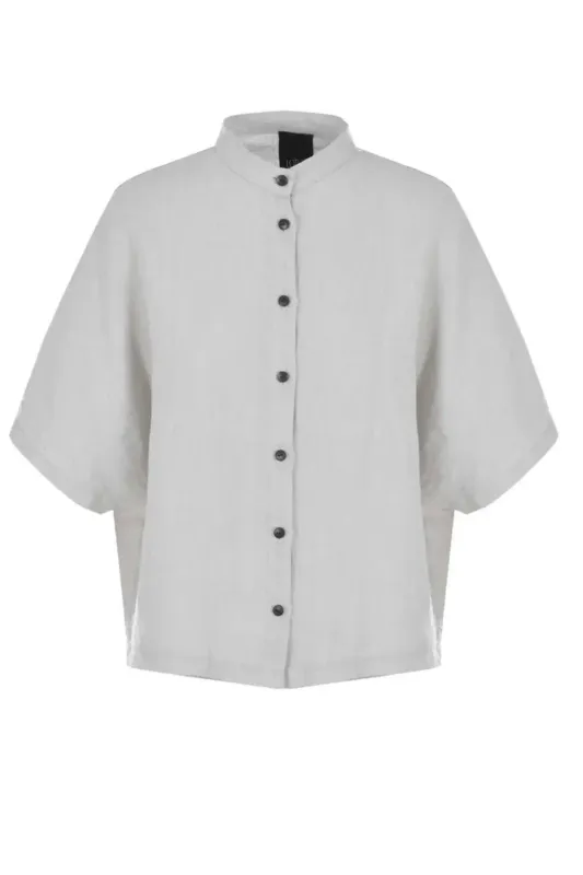 Drop shoulder linen top