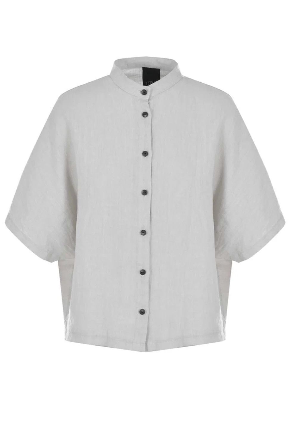 Drop shoulder linen top, Color: Ice, Size: S
