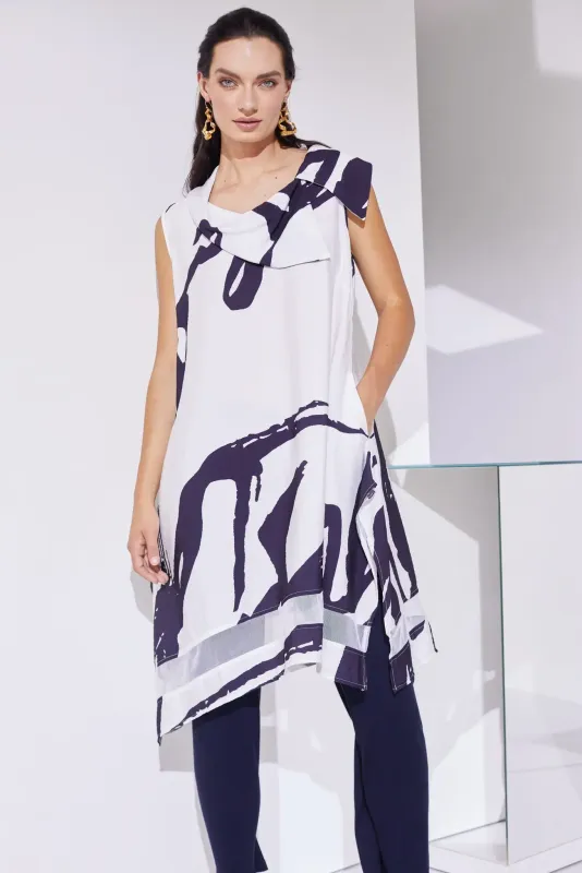 Cutaway collard dress w/ pockets