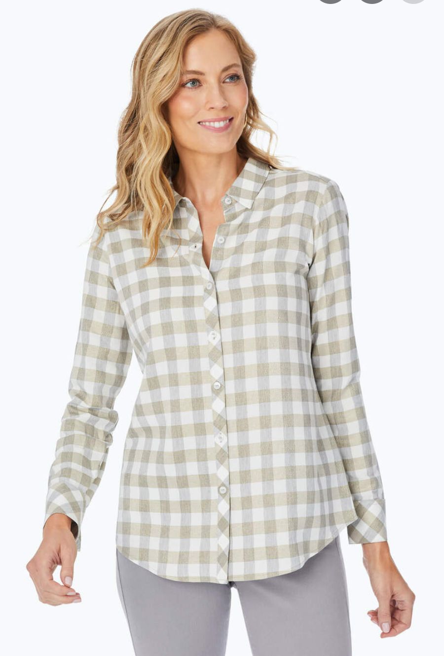 Metallic Plaid Blouse