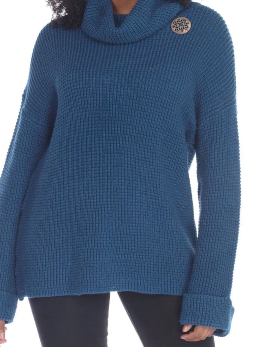 Teal Cable Sweater