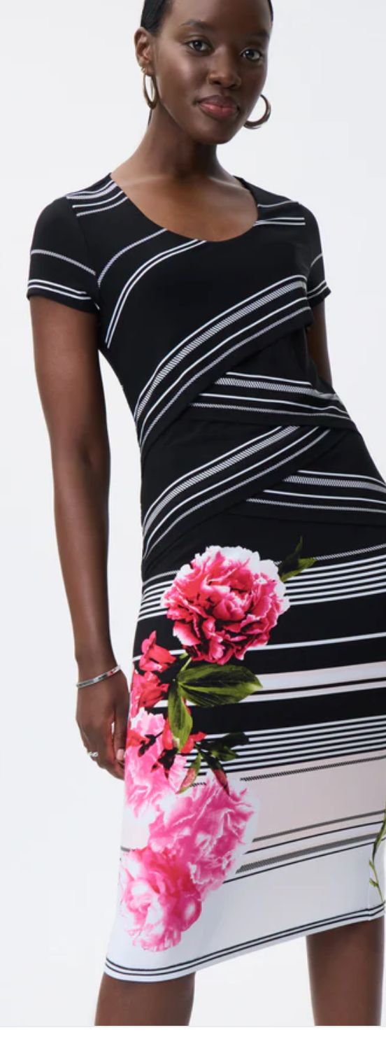 Black Muti with Pink Flower
