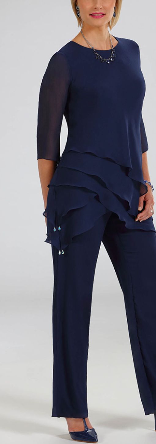 Marine Blue 2 piece-pant suit
