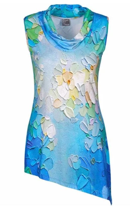 Aqua Sleeveless Top