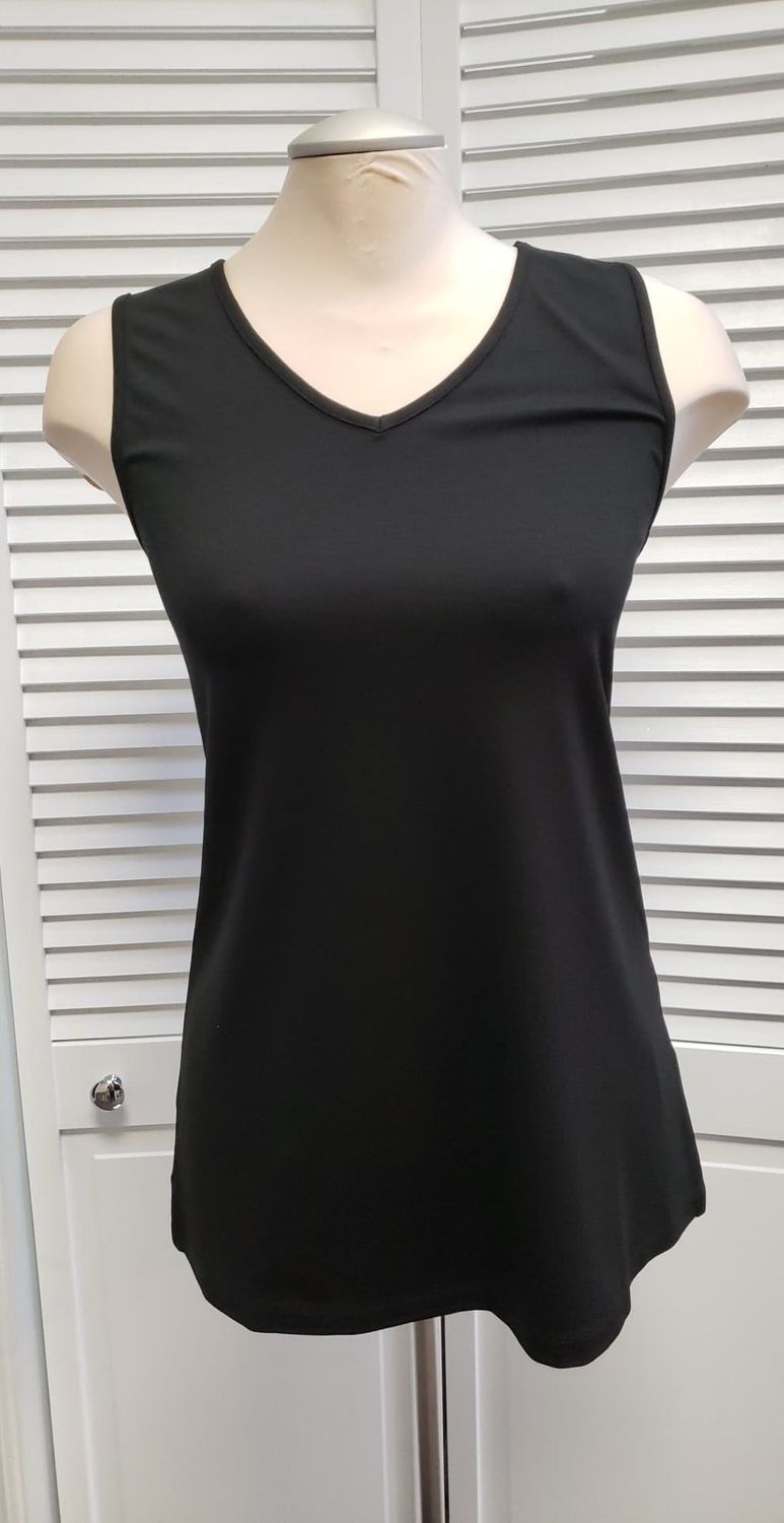 Black v-neck cami